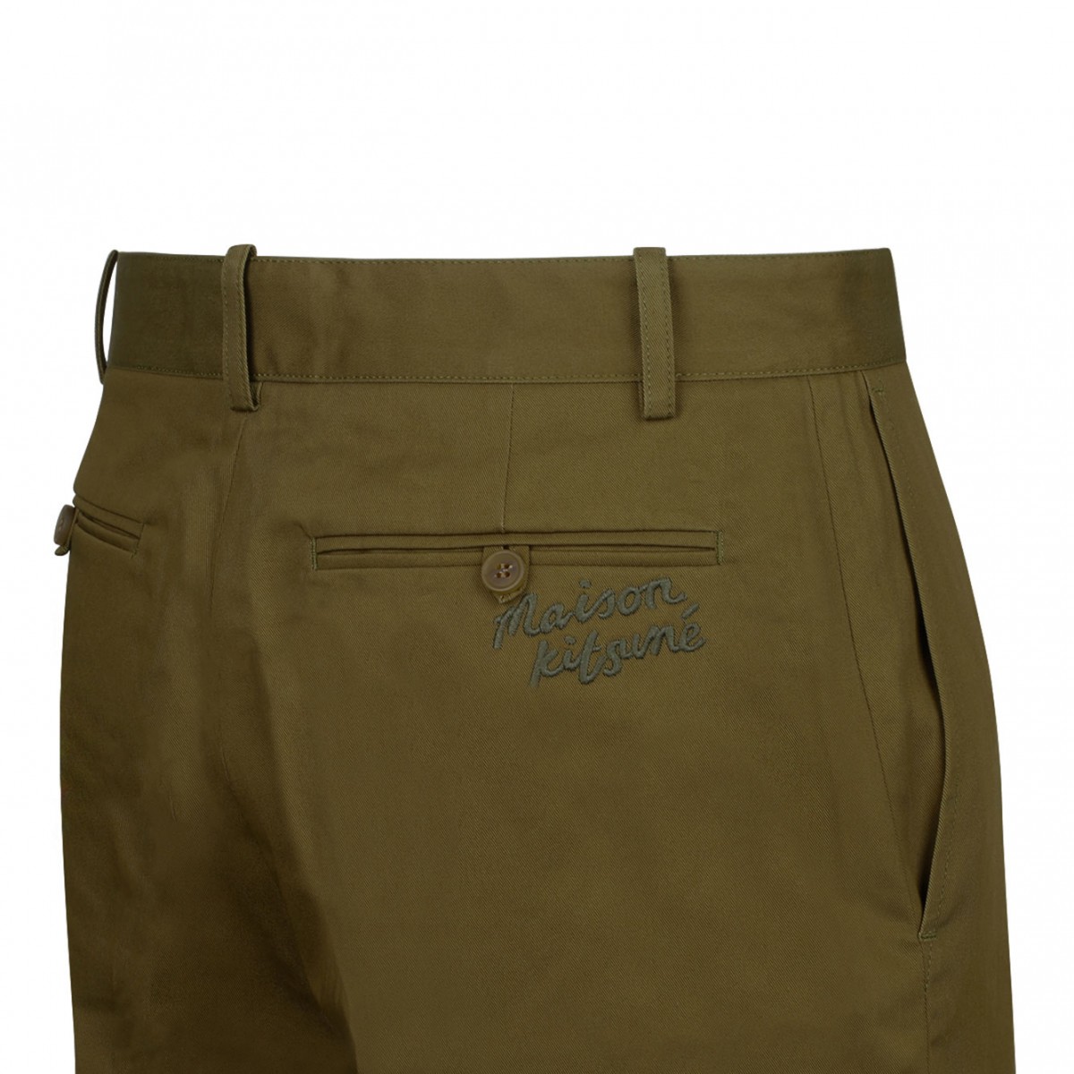 Beige Mid Rise Trousers