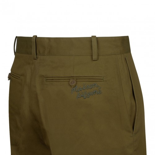 Beige Mid Rise Trousers