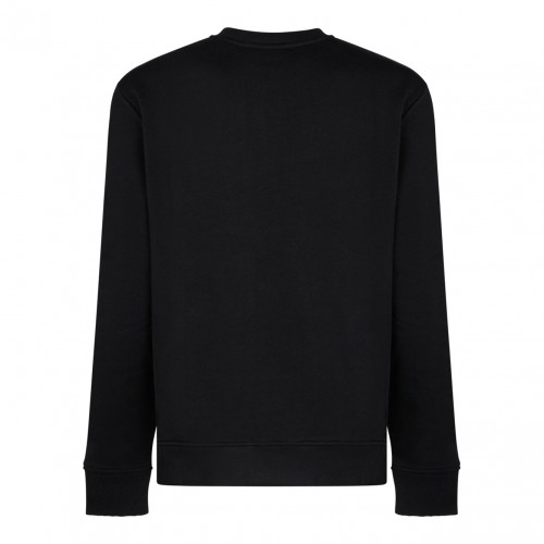 Black Embossed Logo Sweatshirt