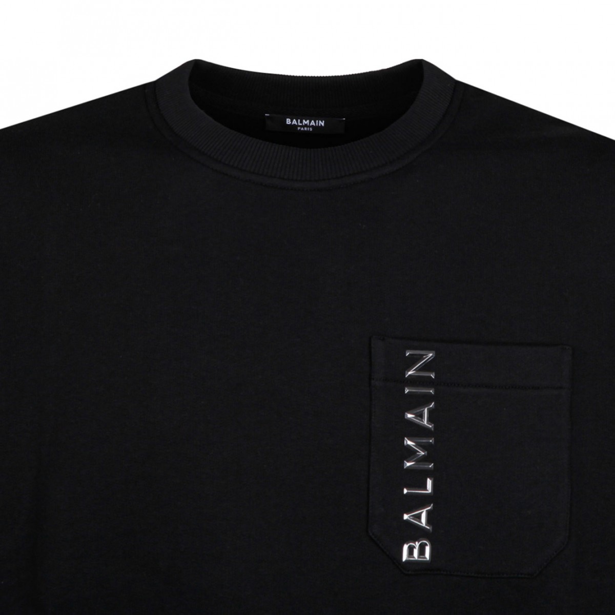 Black Embossed Logo Sweatshirt