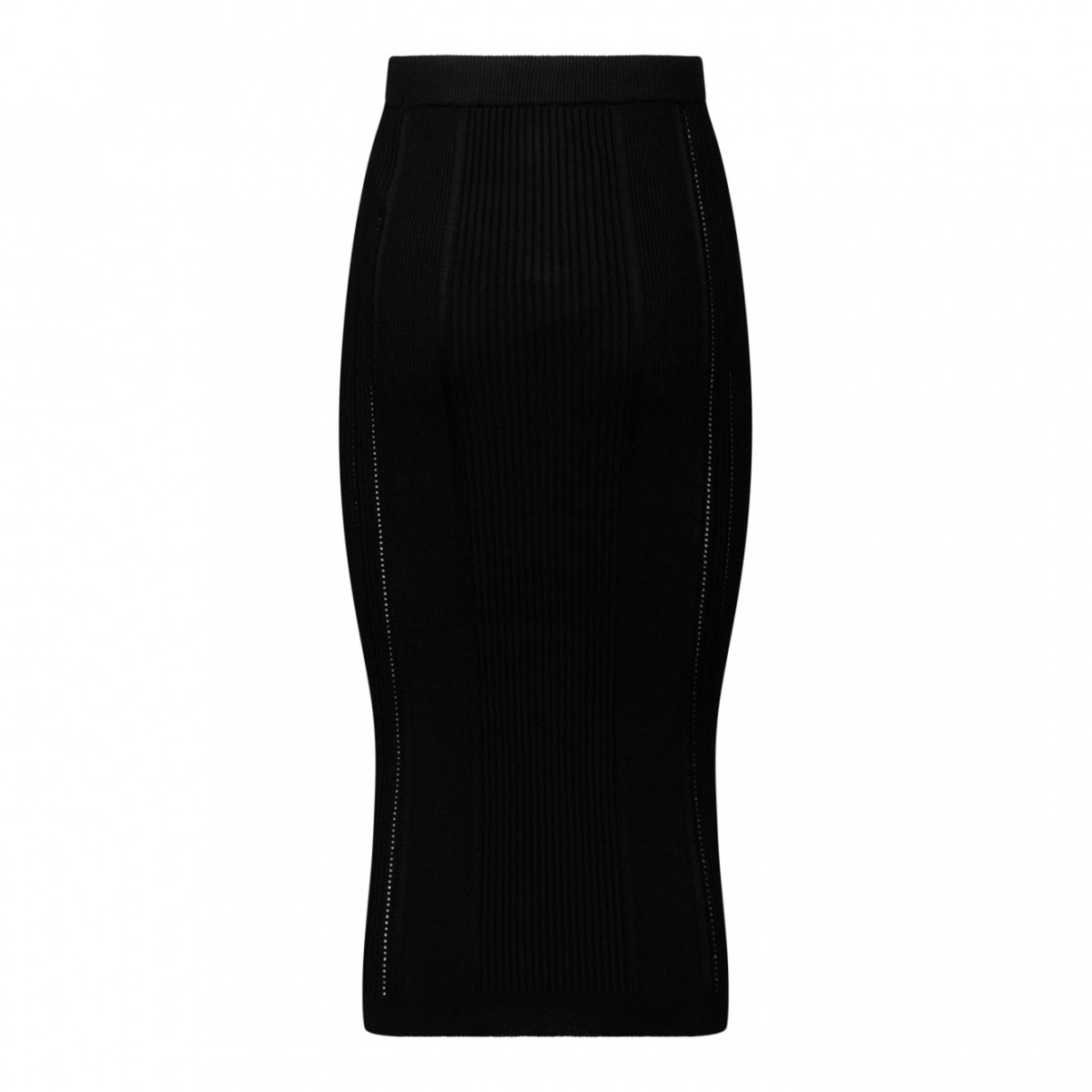 Black Knit Midi Skirt