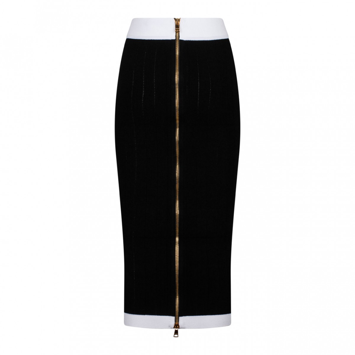 Black and White Midi Skirt