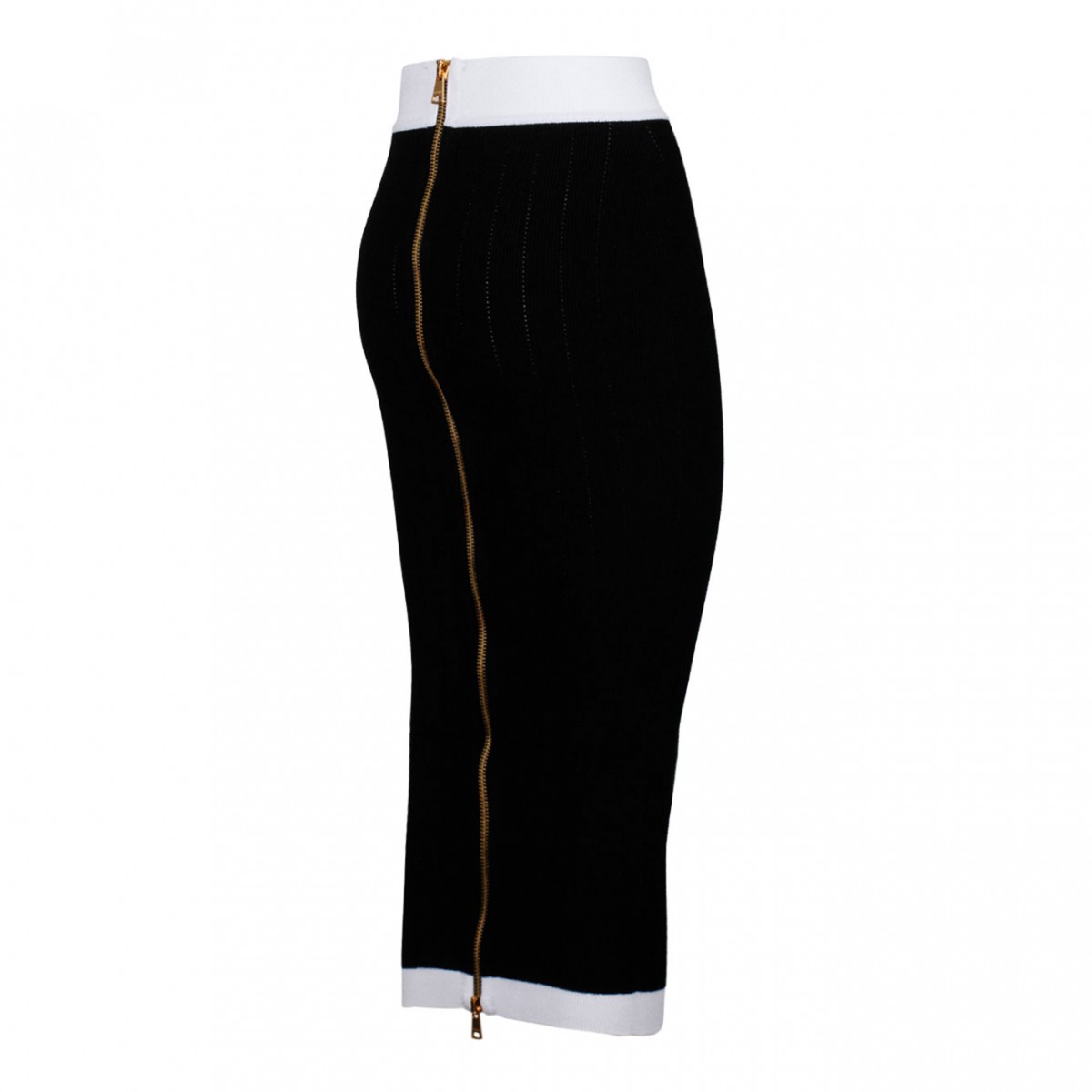 Black and White Midi Skirt