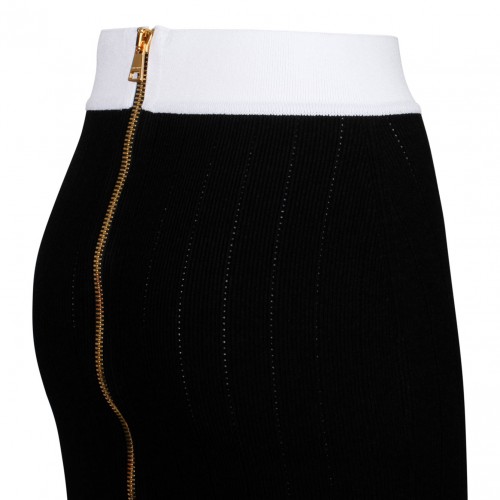 Black and White Midi Skirt