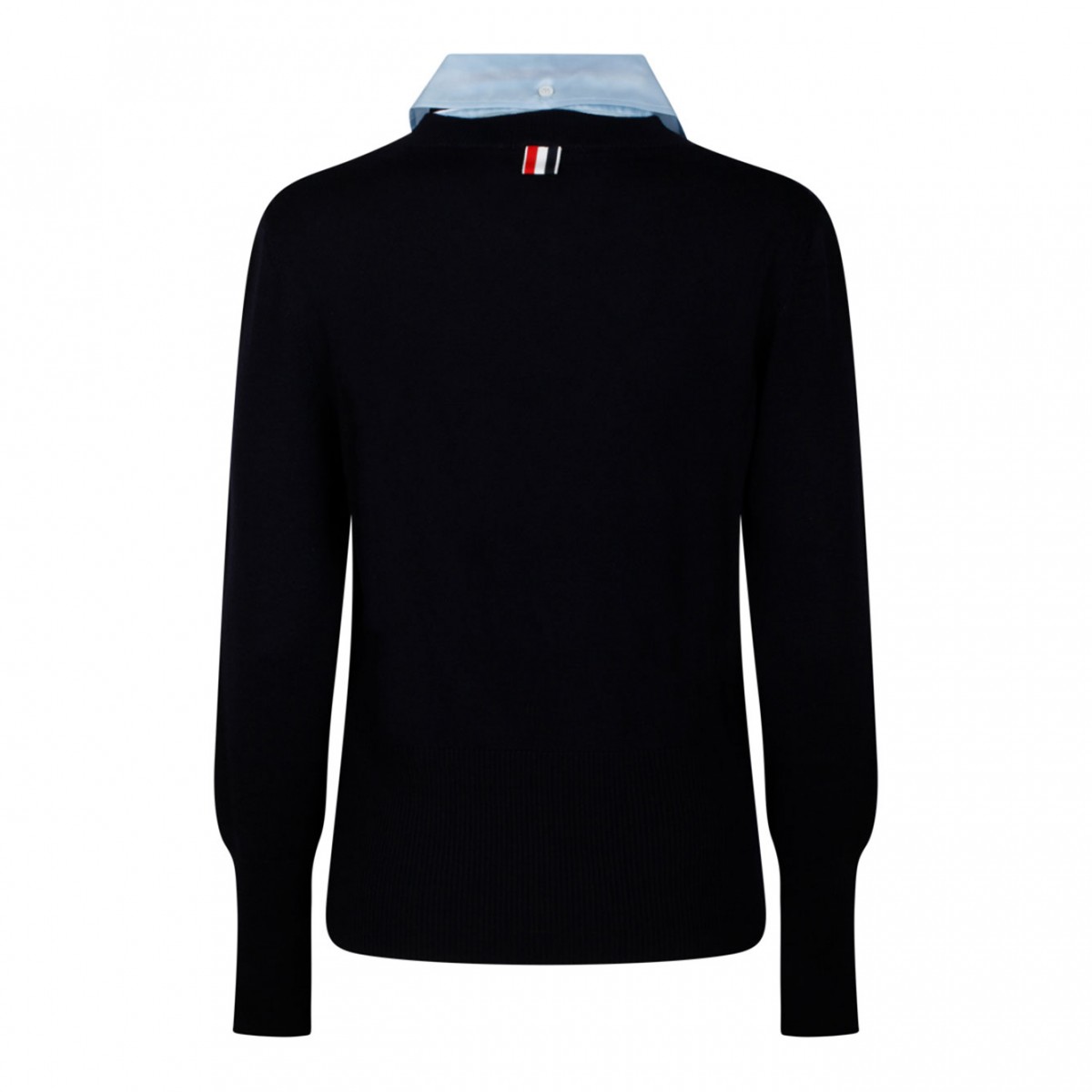 Navy Blue Pullover Combo Shirt
