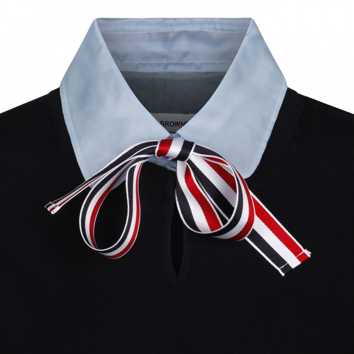 Navy Blue Pullover Combo Shirt