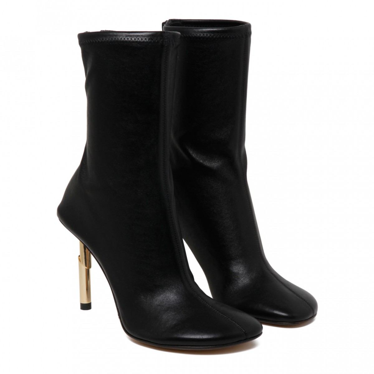 Black Leather Ankle Boots