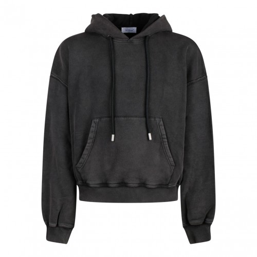 smoky Black and Neon Green Cotton Super Moon Hoodie