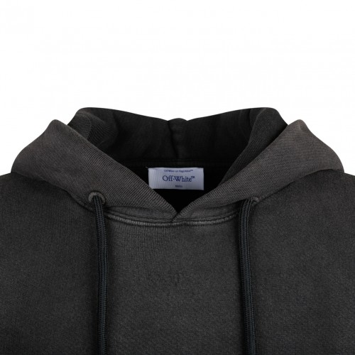 smoky Black and Neon Green Cotton Super Moon Hoodie