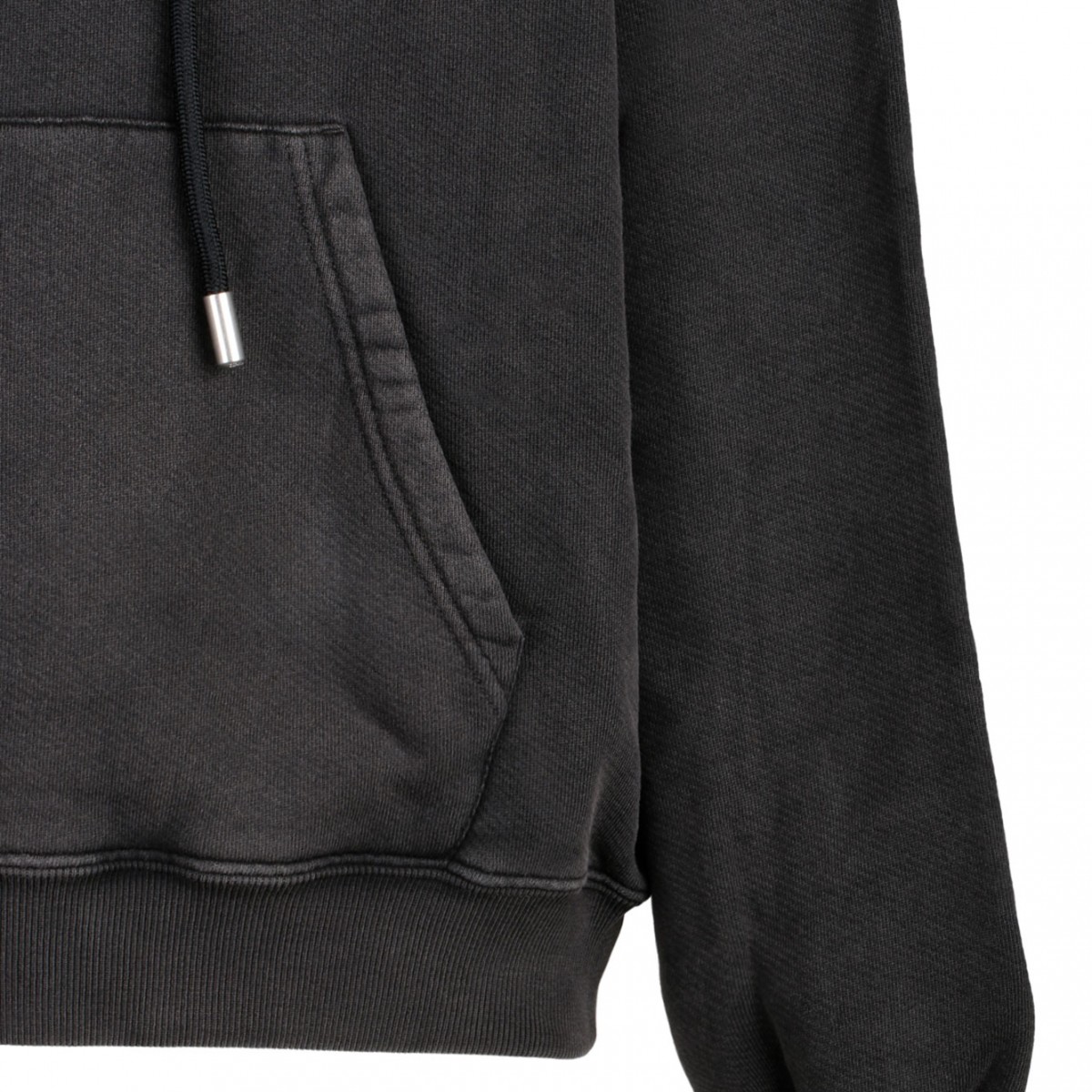 smoky Black and Neon Green Cotton Super Moon Hoodie