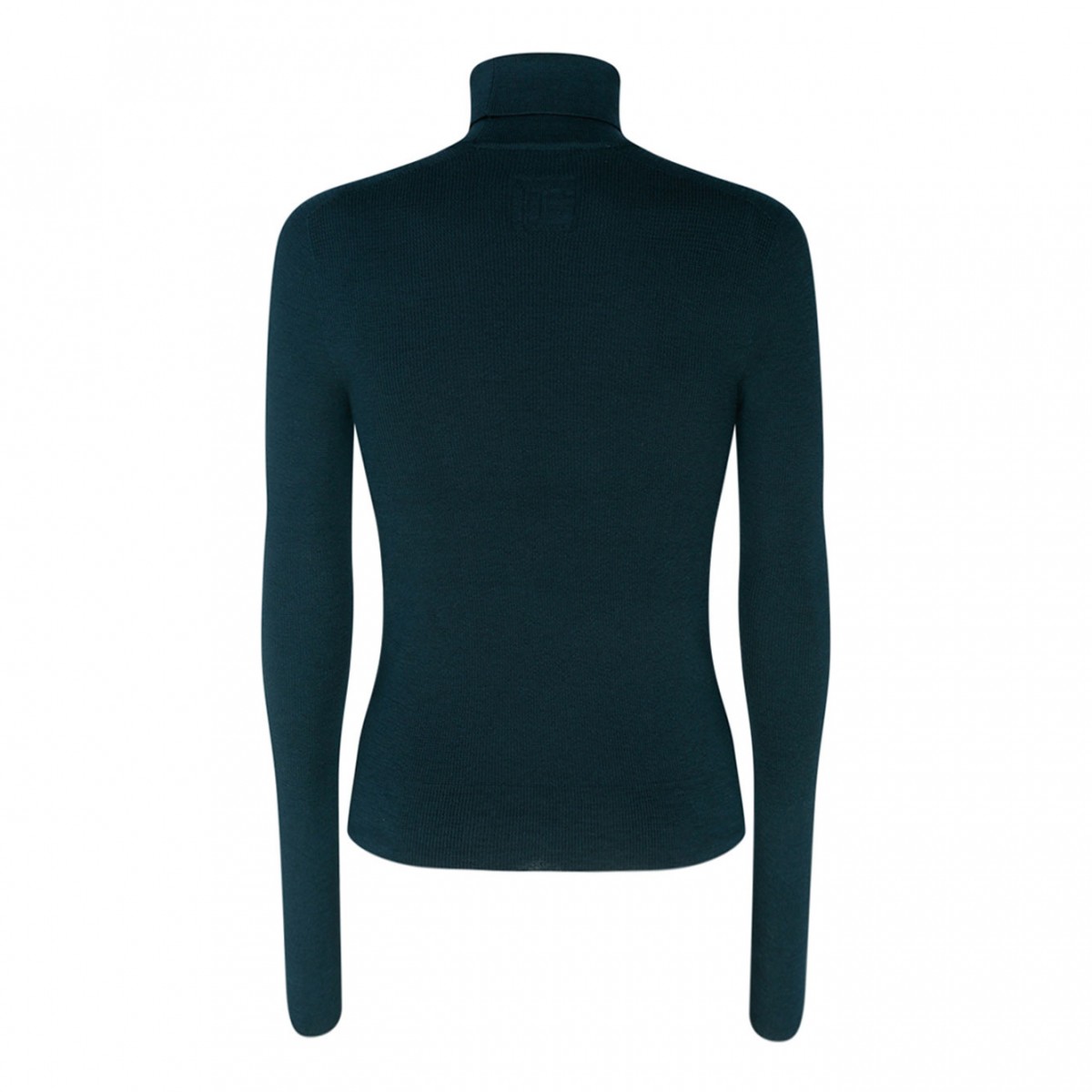 Dark Green Merino Wool Logo Patch Jumper