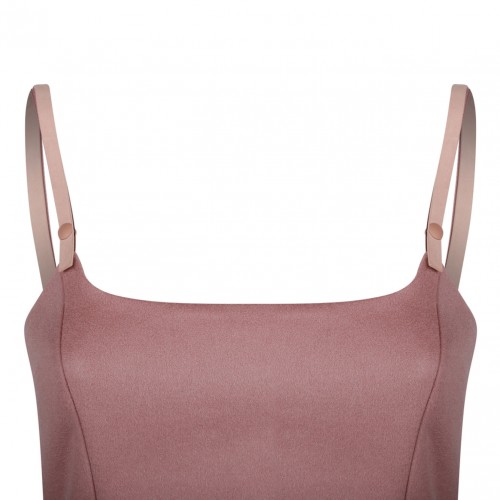 Pink Virgin Wool and Cashmere Crop Top