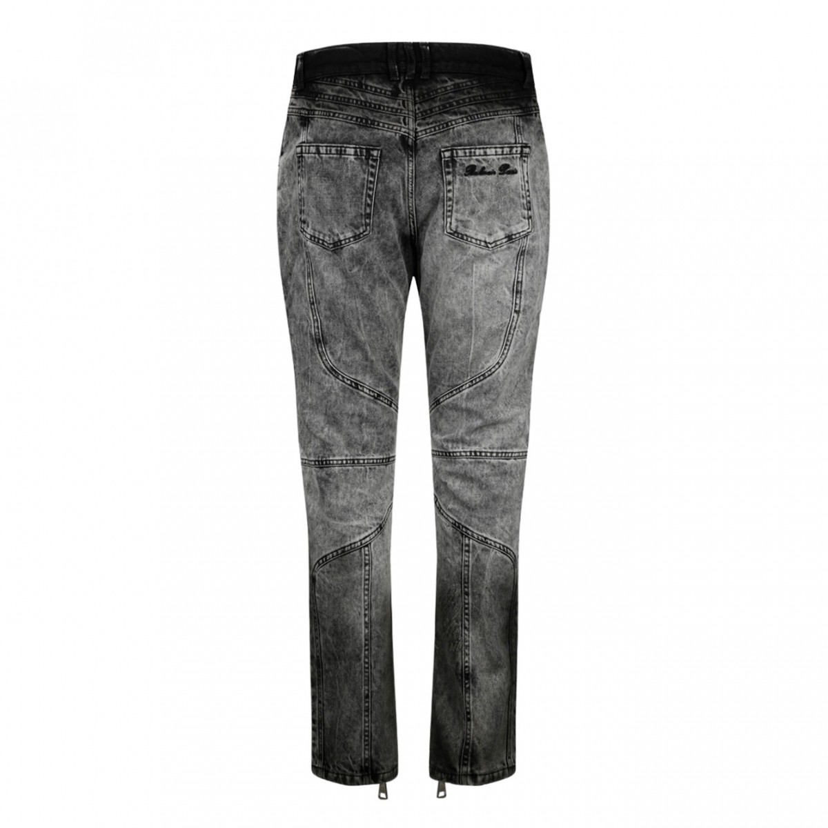 Dark Grey Biker Jeans