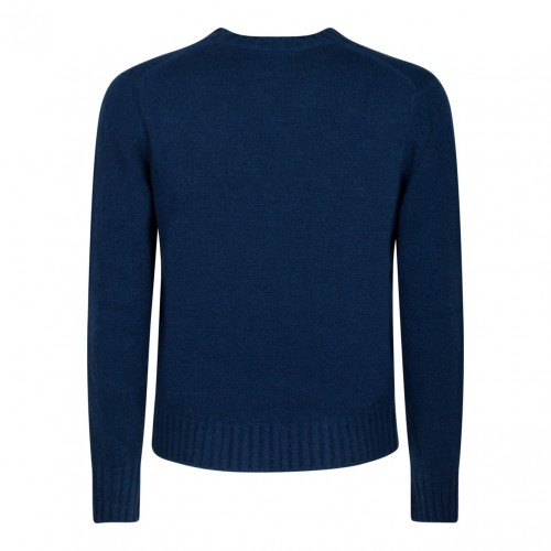 Dark Blue V Neck Jumper 2