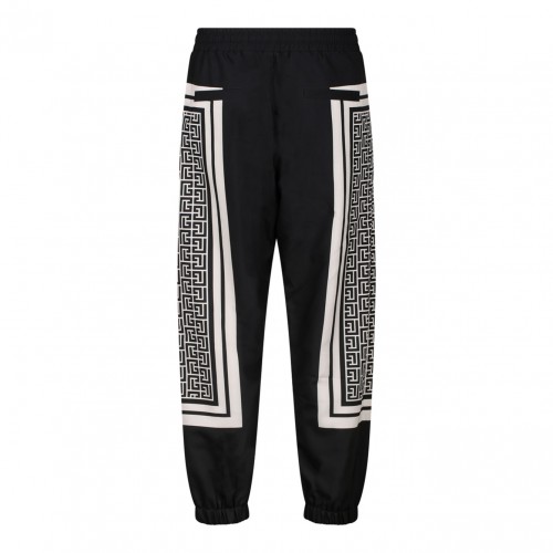 Black and Beige Track Pants