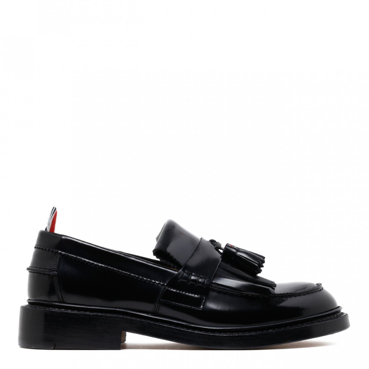 Black Tassel Knit Loafer