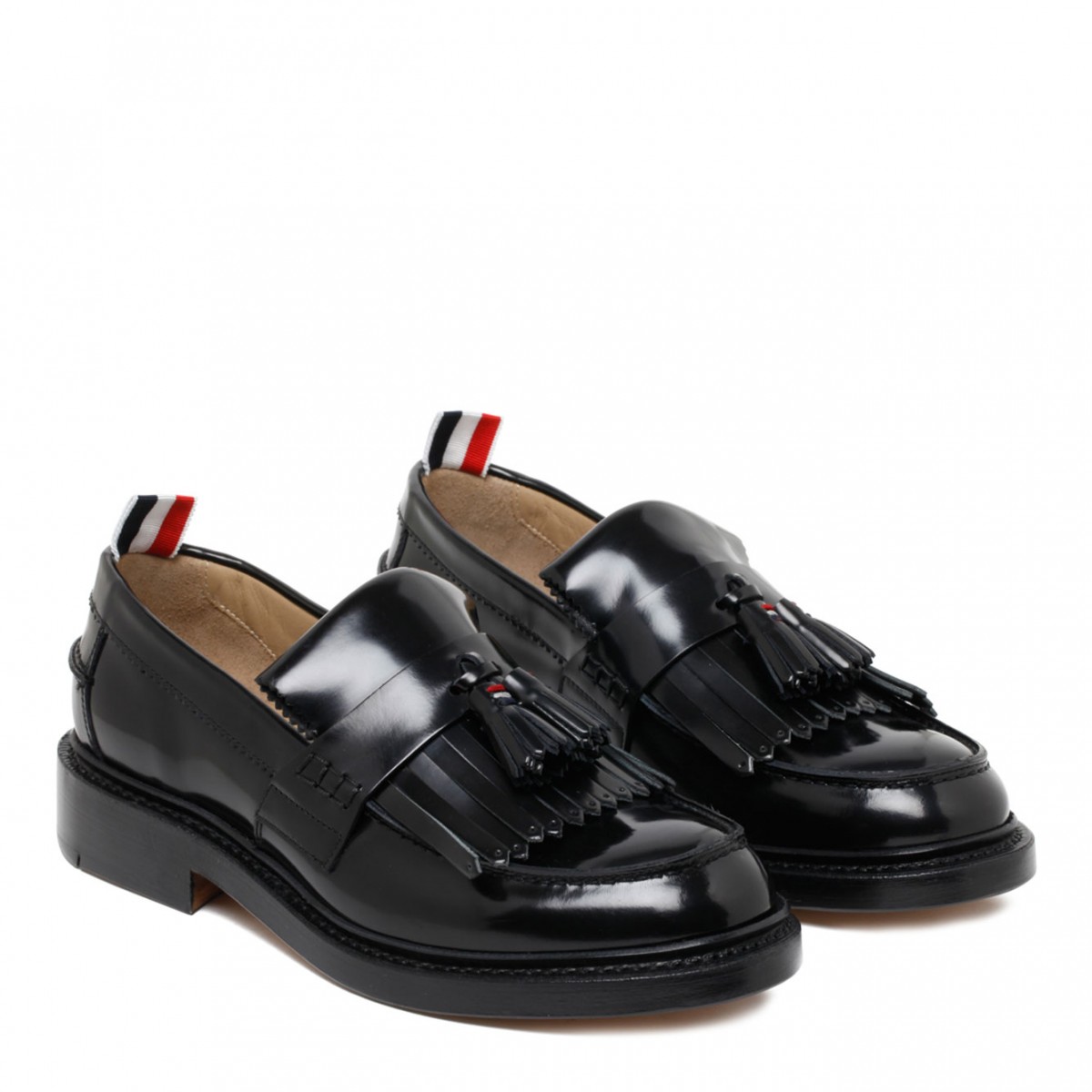 Black Tassel Knit Loafer