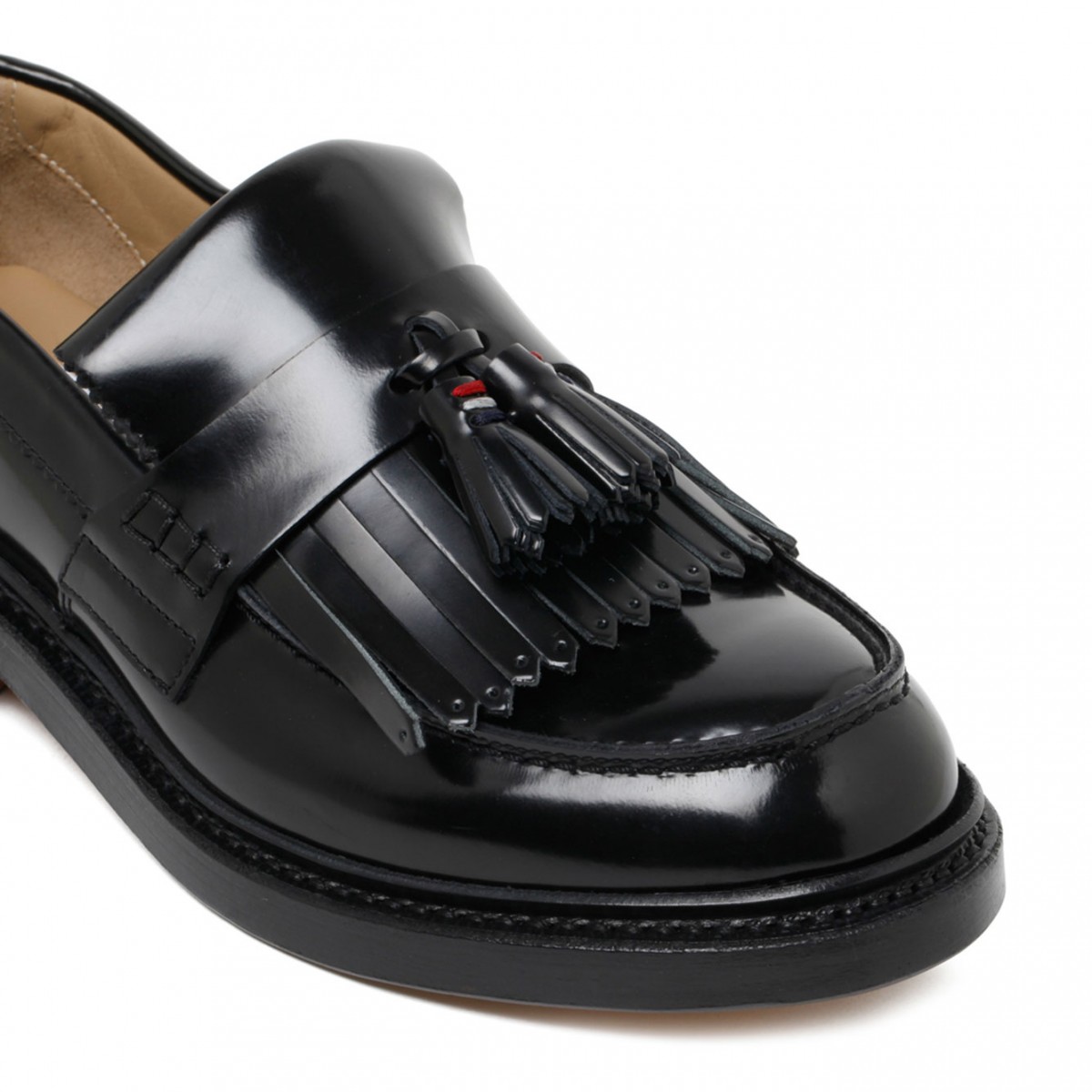 Black Tassel Knit Loafer