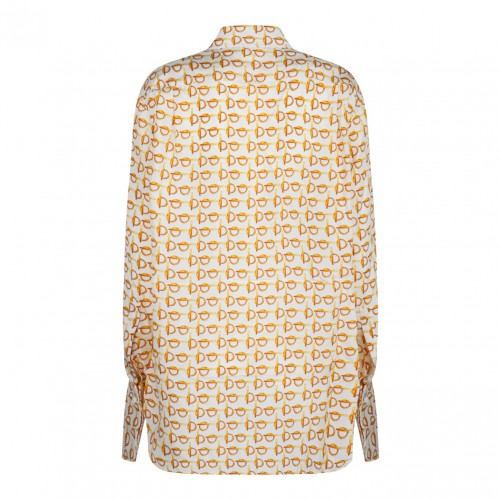 Orange and White B Shirt