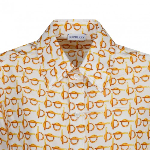 Orange and White B Shirt