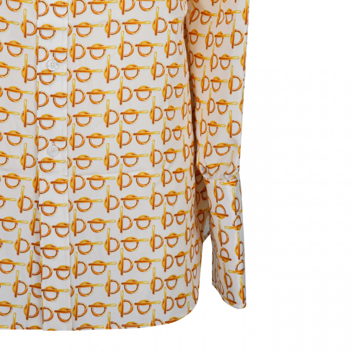 Orange and White B Shirt