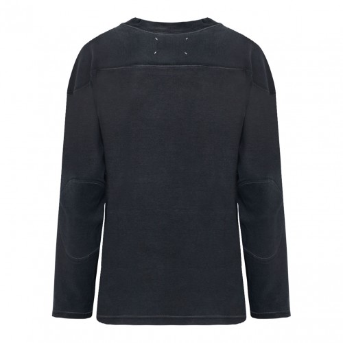 Black Logo Embroidery Sweatshirt 2