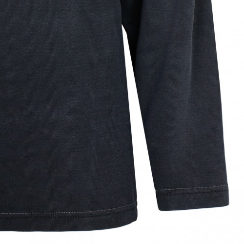 Black Logo Embroidery Sweatshirt