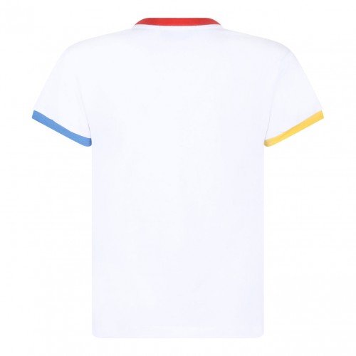 White Logo Embroidered T-Shirt