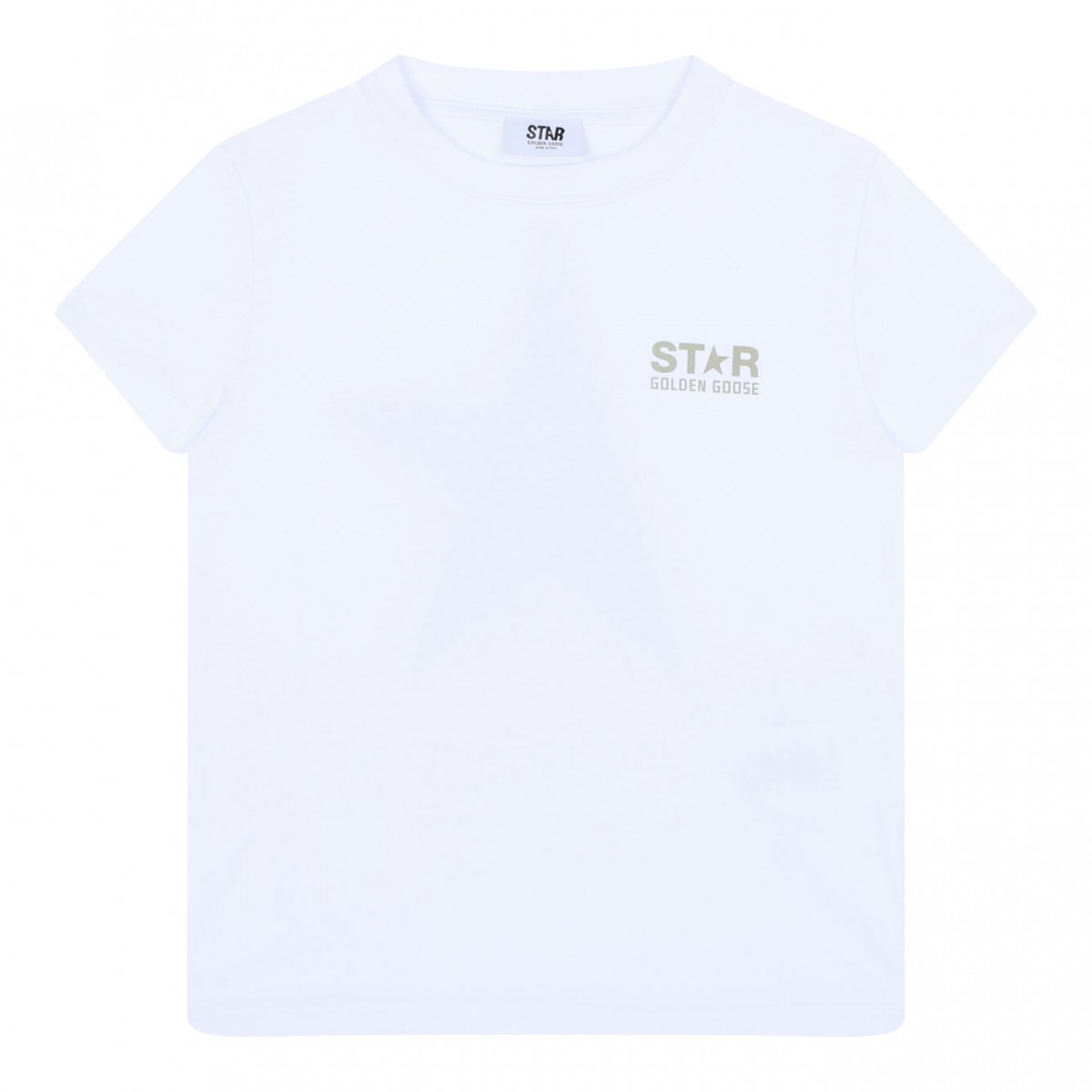 White Logo Print T-Shirt