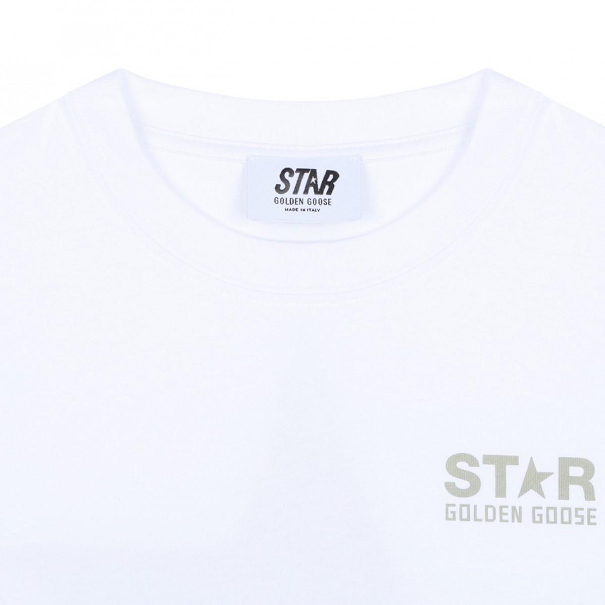 White Logo Print T-Shirt