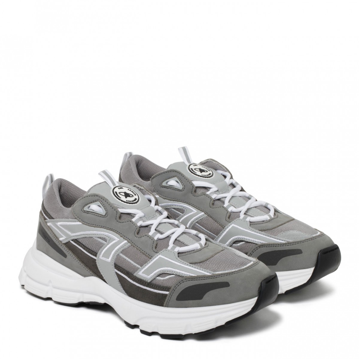 Axel Arigato Gray Leather Marathon R-Trail Chunky Sneakers