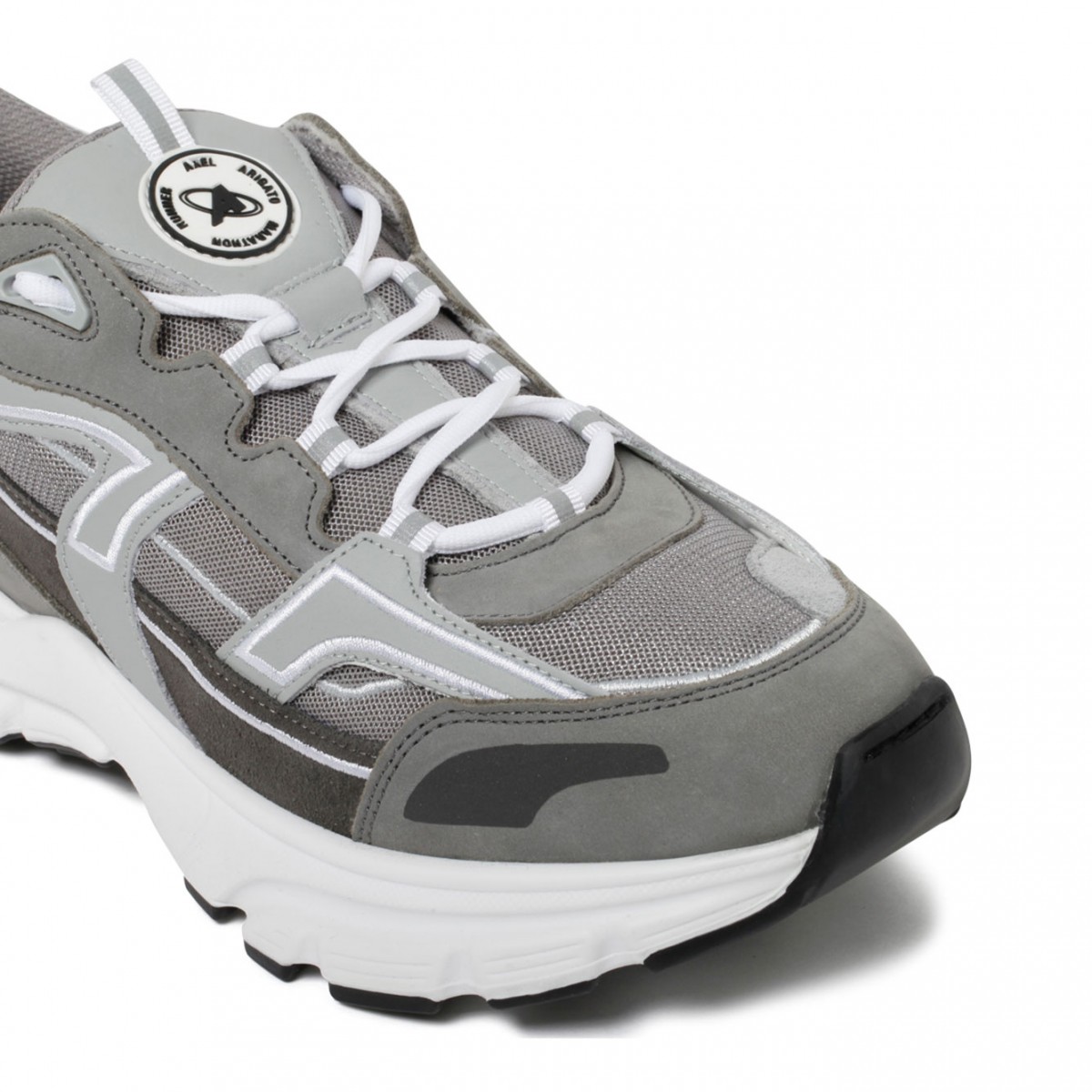 Axel Arigato Gray Leather Marathon R-Trail Chunky Sneakers