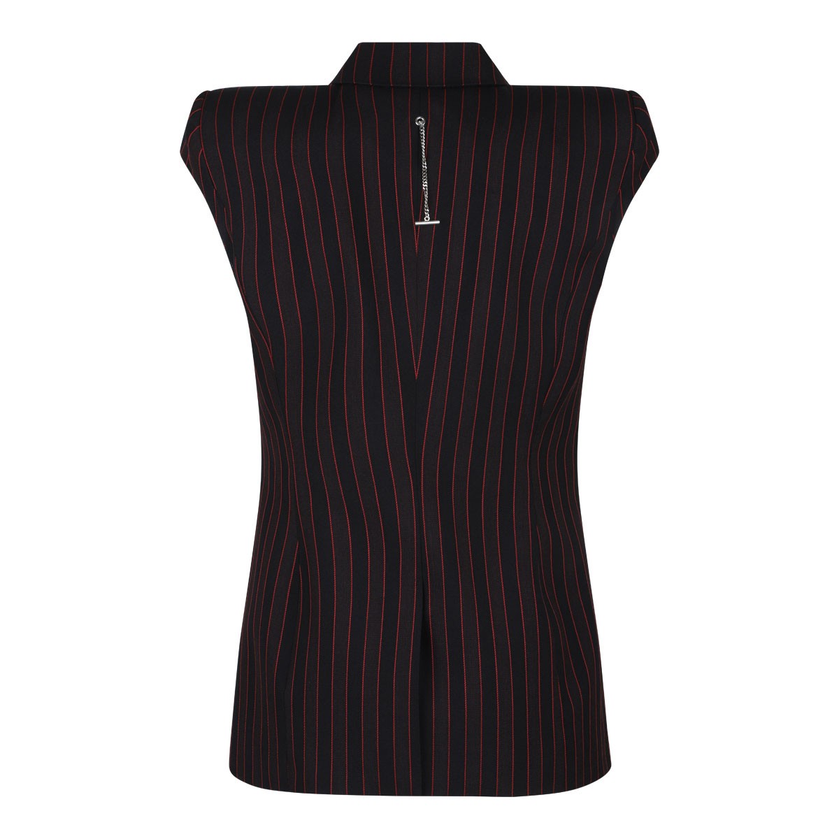 Pinstripe Sleeveless Blazer