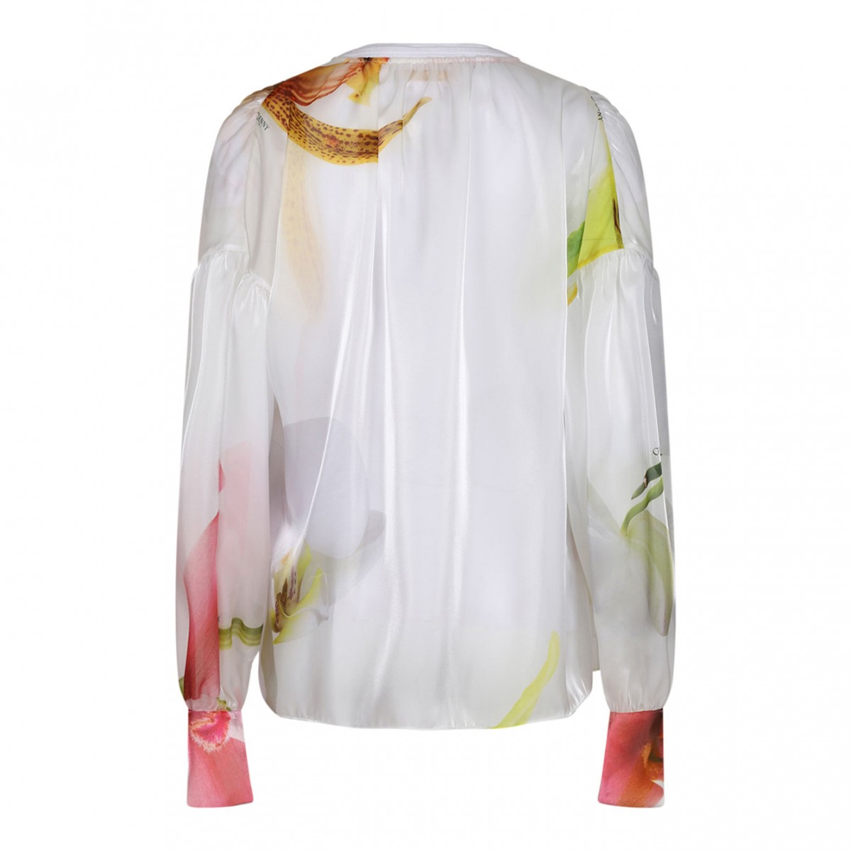 White Floral Print Blouse