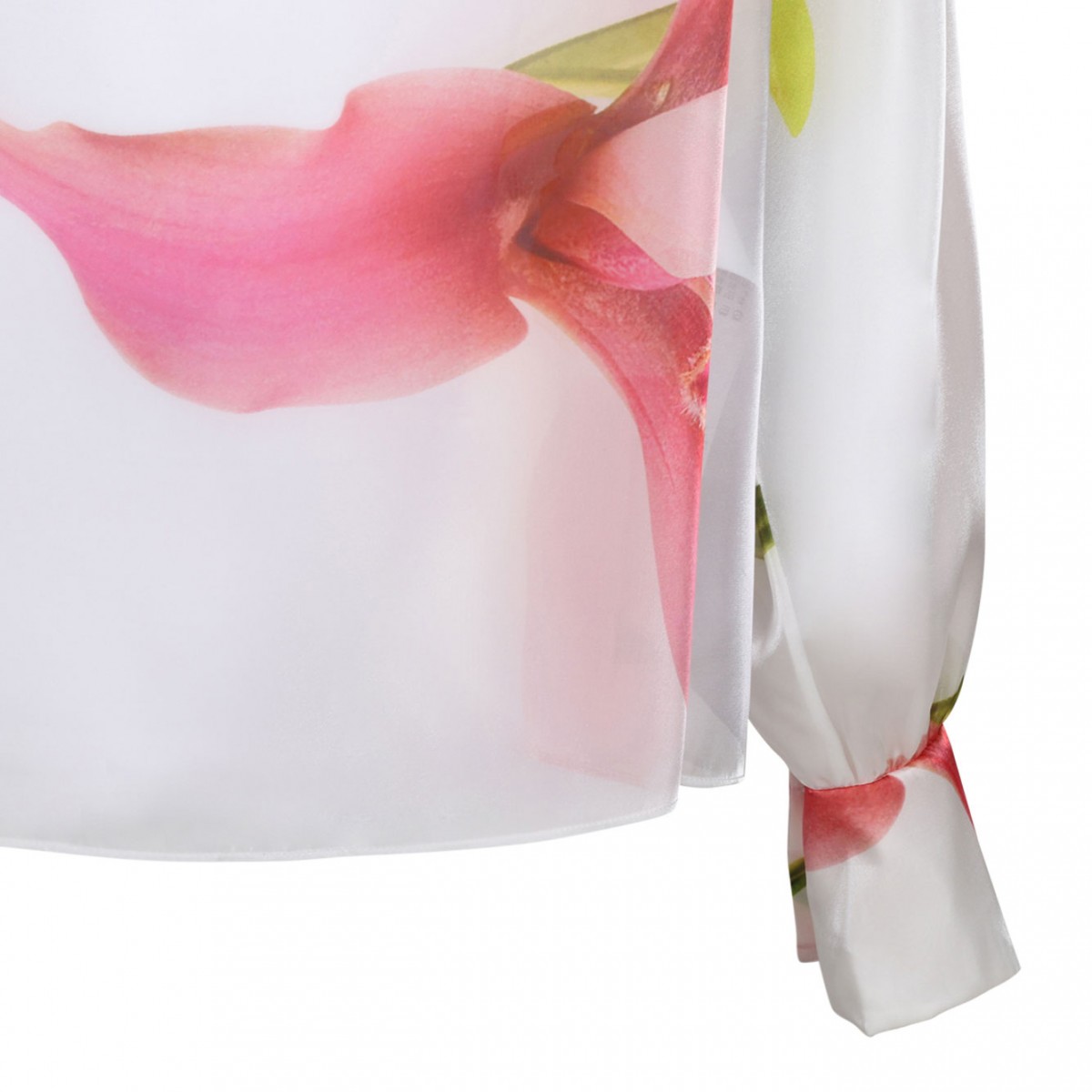 White Floral Print Blouse