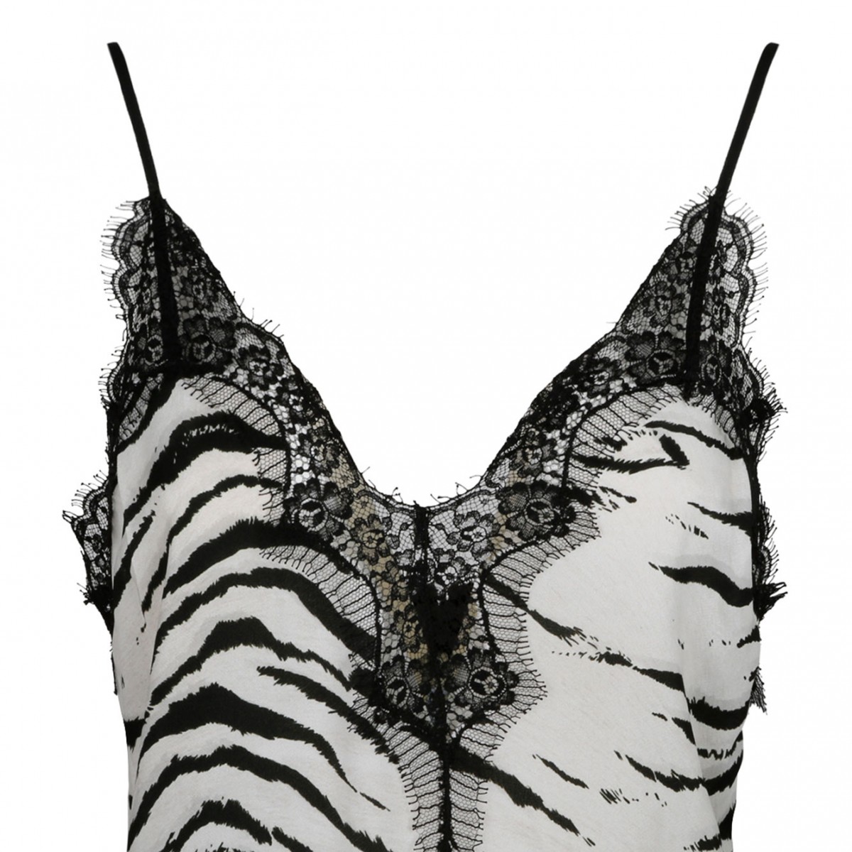 Elisabetta Franchi Animal Print Long Lingerie Dress
