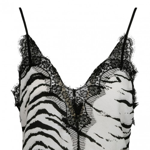 Elisabetta Franchi Animal Print Long Lingerie Dress