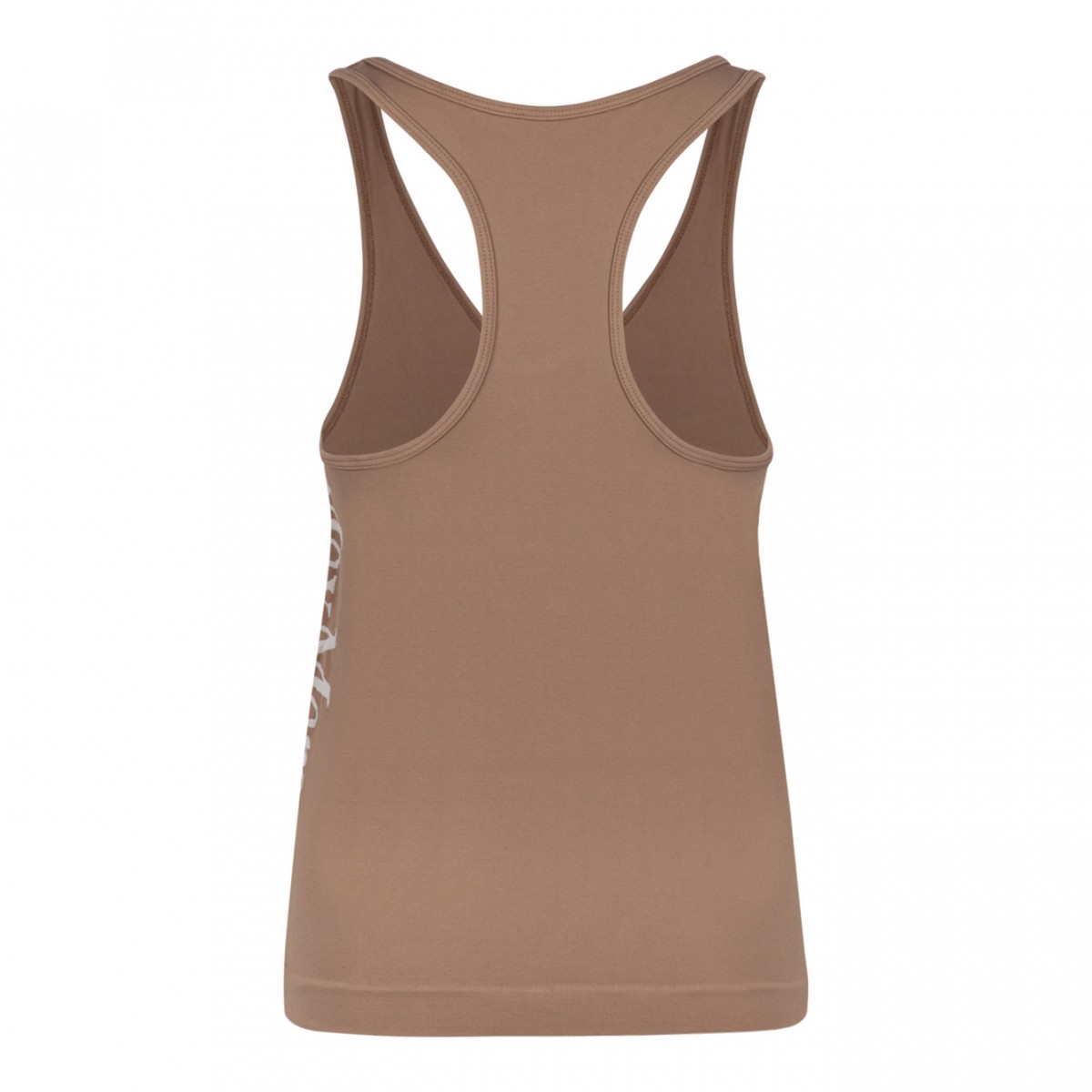 Camel Brown Logo Print Top