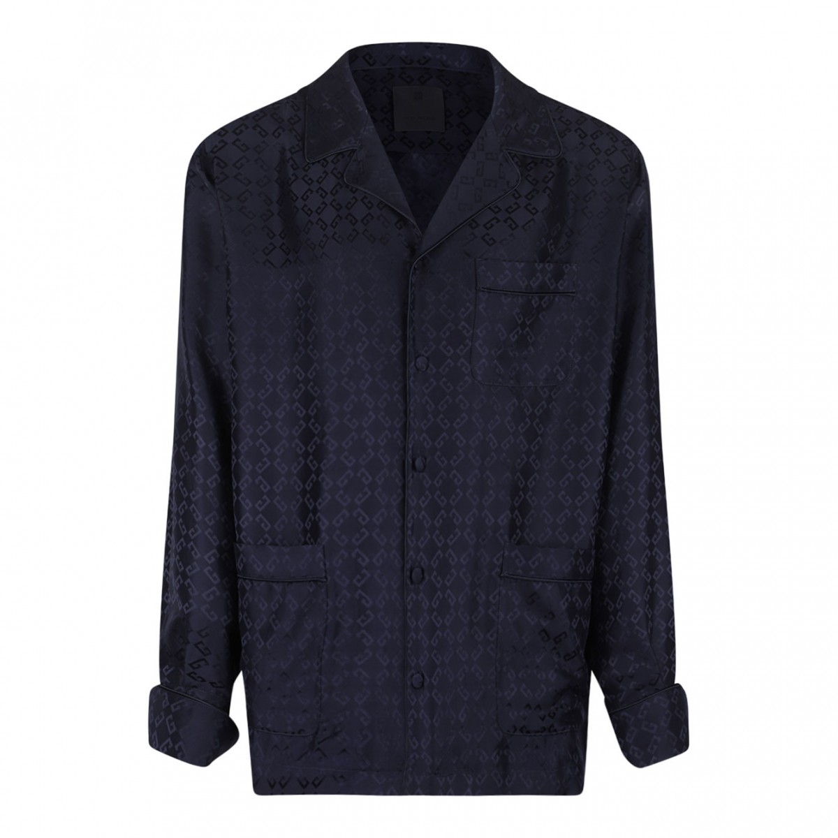 Dark Blue Shiny Monogram 72 Pajama Shirt