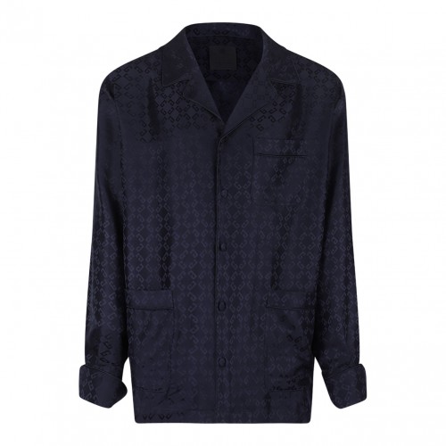 Dark Blue Shiny Monogram 72 Pajama Shirt