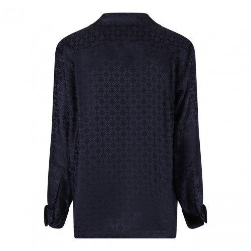 Dark Blue Shiny Monogram 72 Pajama Shirt