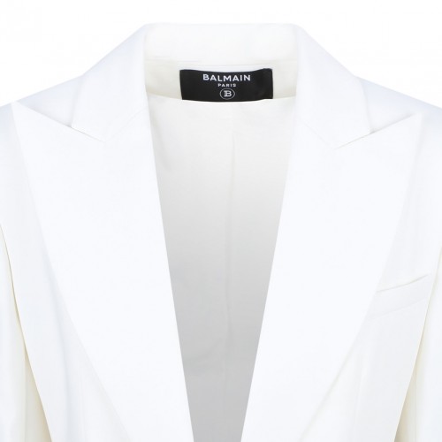 White 2-Button Blazer