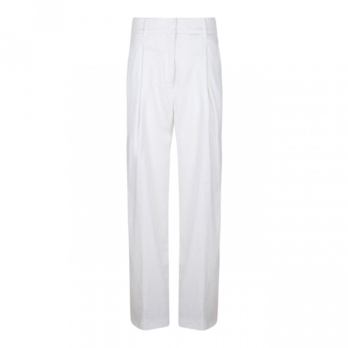 White Pinstriped Trousers