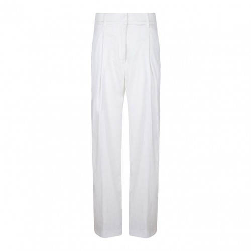 White Pinstriped Trousers