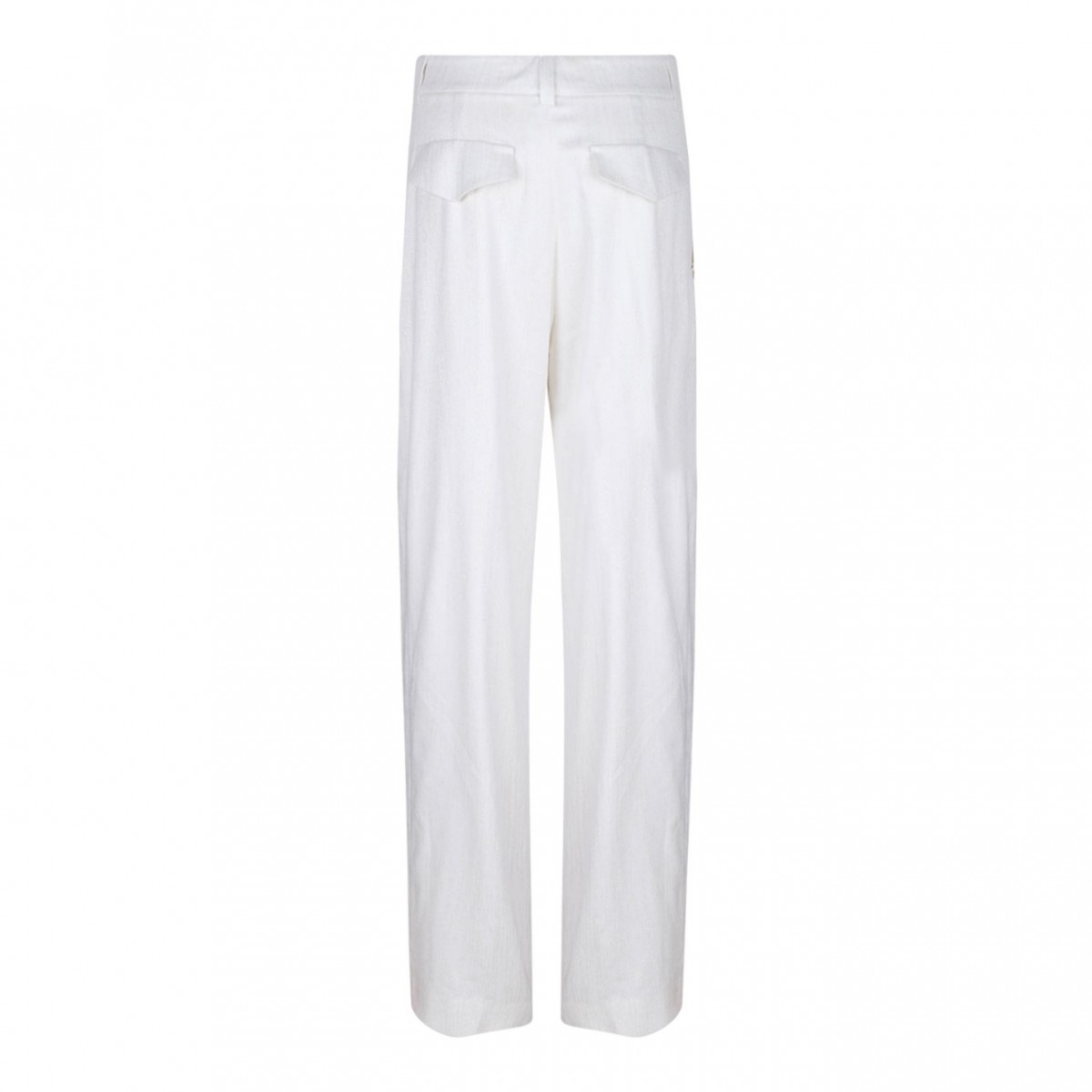 White Pinstriped Trousers