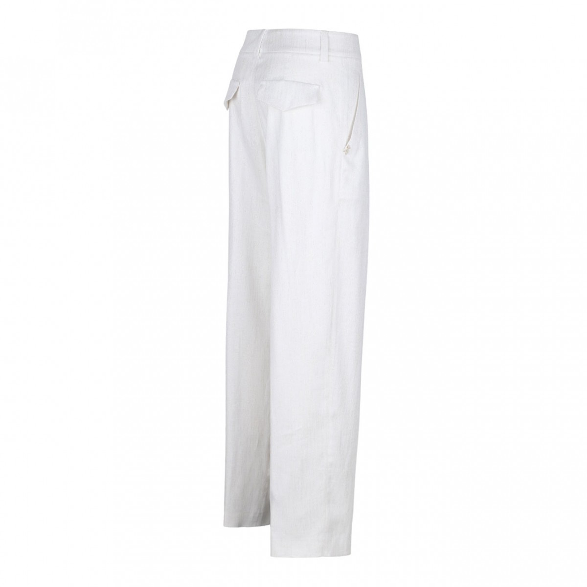 White Pinstriped Trousers