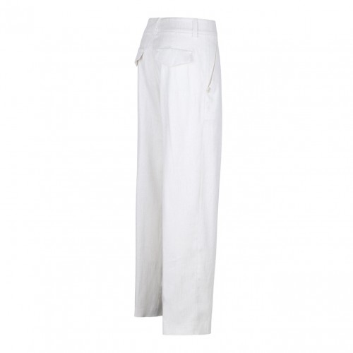 White Pinstriped Trousers