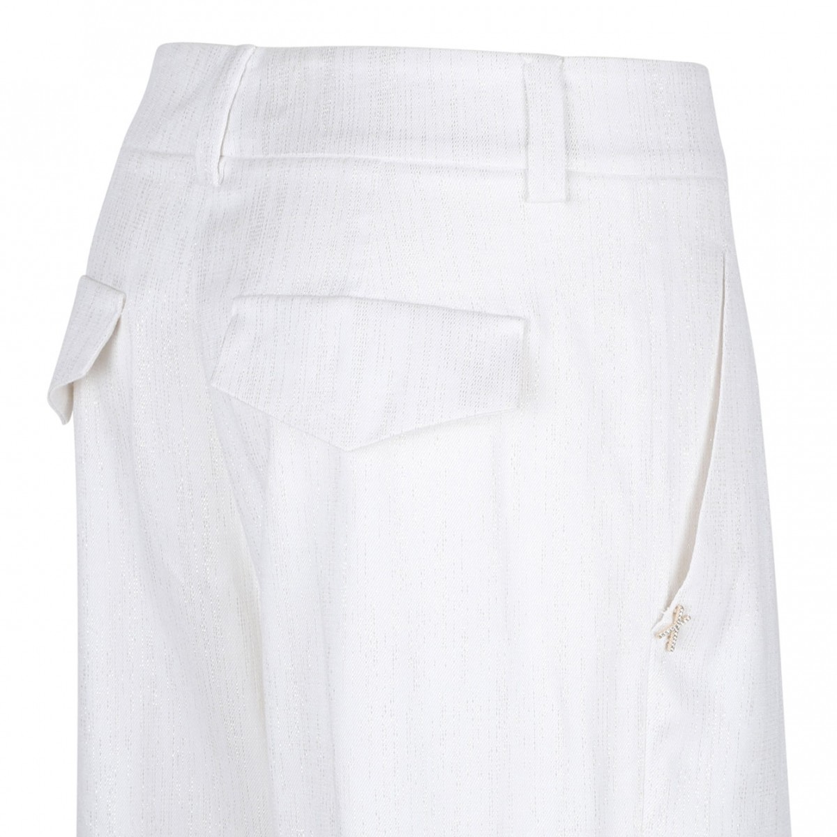 White Pinstriped Trousers