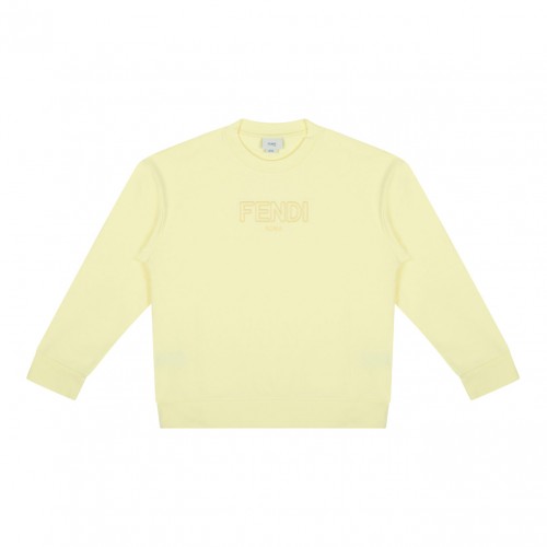 Light Yellow Logo Print Sweatshirt