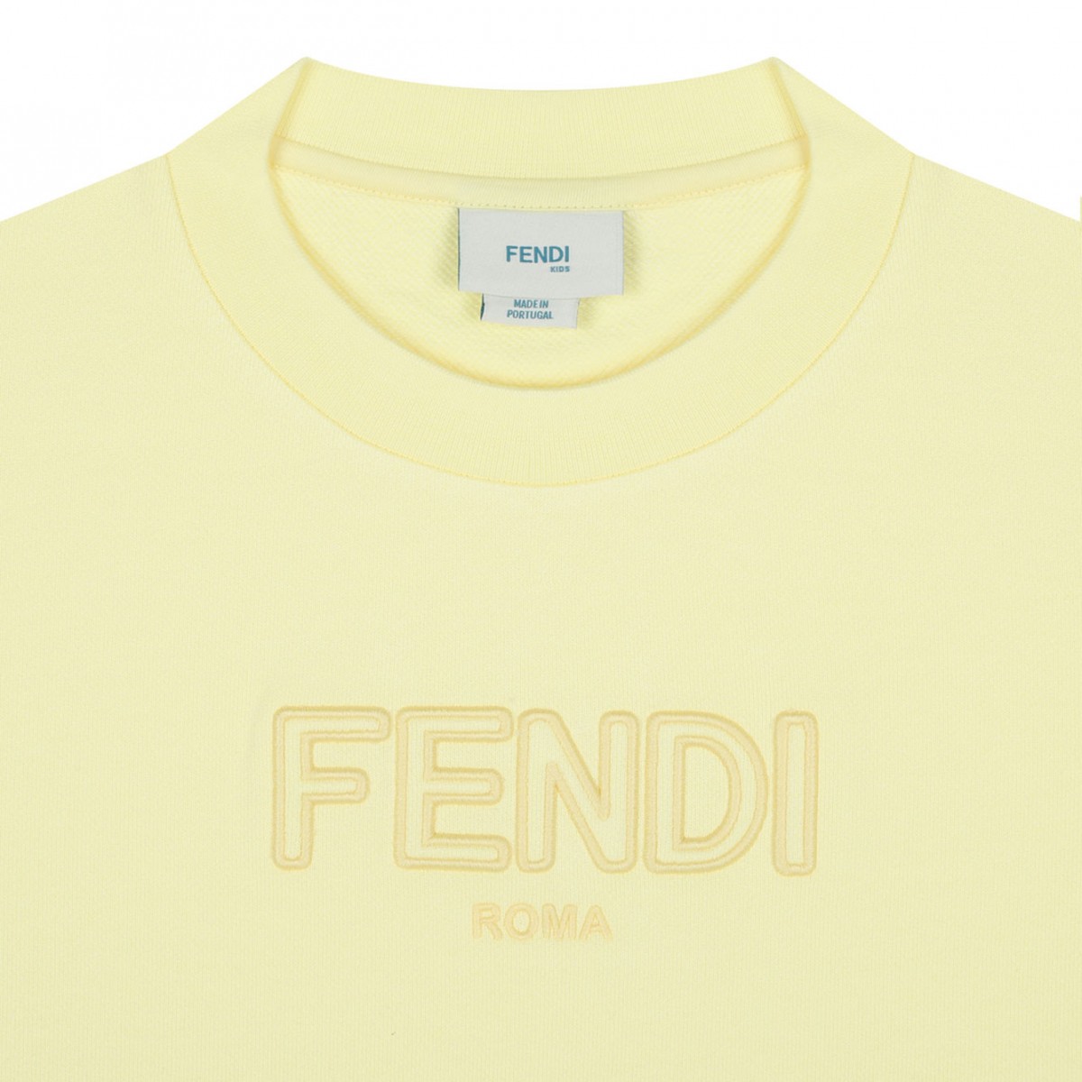 Light Yellow Logo Print Sweatshirt